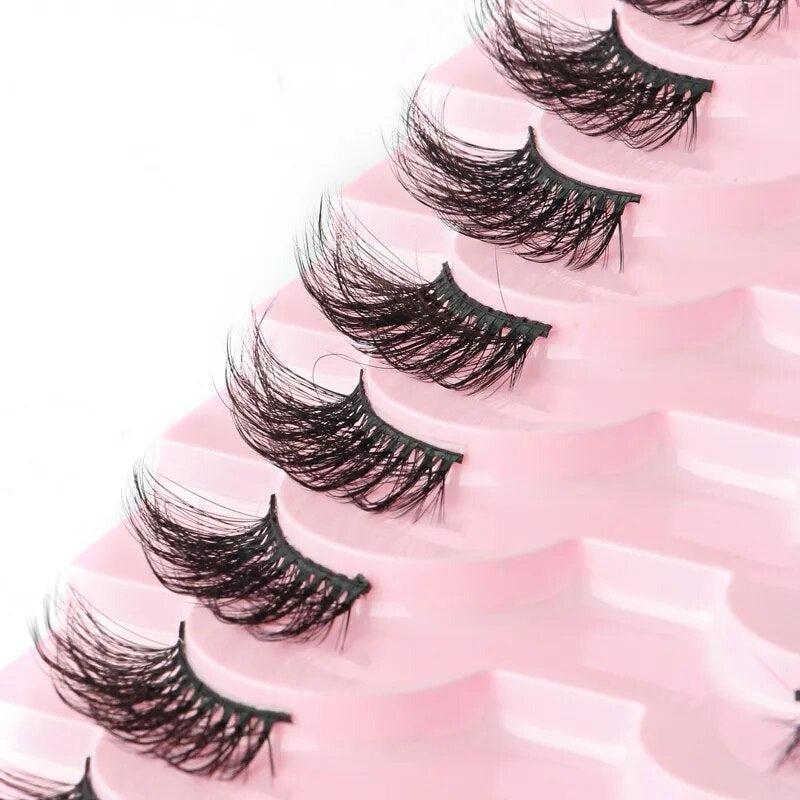 Half Fake Eyelashes 5/10 Half Lashes Soft Natural Cat Eye Lashes Makeup Tool Extension Fluffy Faux Cils Maquiagem Half Lashes