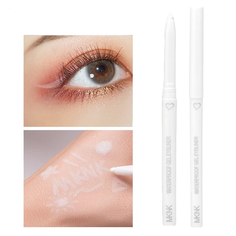 Waterproof Eyeliner Pen Smooth Matte Black Brown Gel Eye Liner Pen Quick-Drying Long Lasting Pencil Not Blooming Eye Makeup