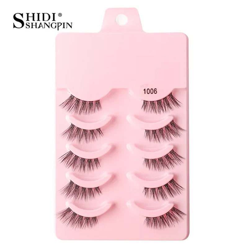 Half Fake Eyelashes 5/10 Half Lashes Soft Natural Cat Eye Lashes Makeup Tool Extension Fluffy Faux Cils Maquiagem Half Lashes