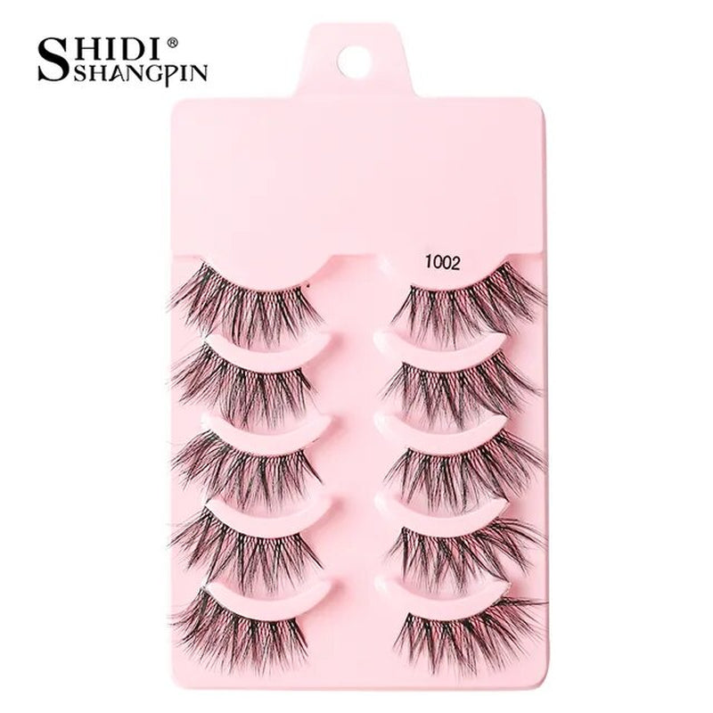 Half Fake Eyelashes 5/10 Half Lashes Soft Natural Cat Eye Lashes Makeup Tool Extension Fluffy Faux Cils Maquiagem Half Lashes