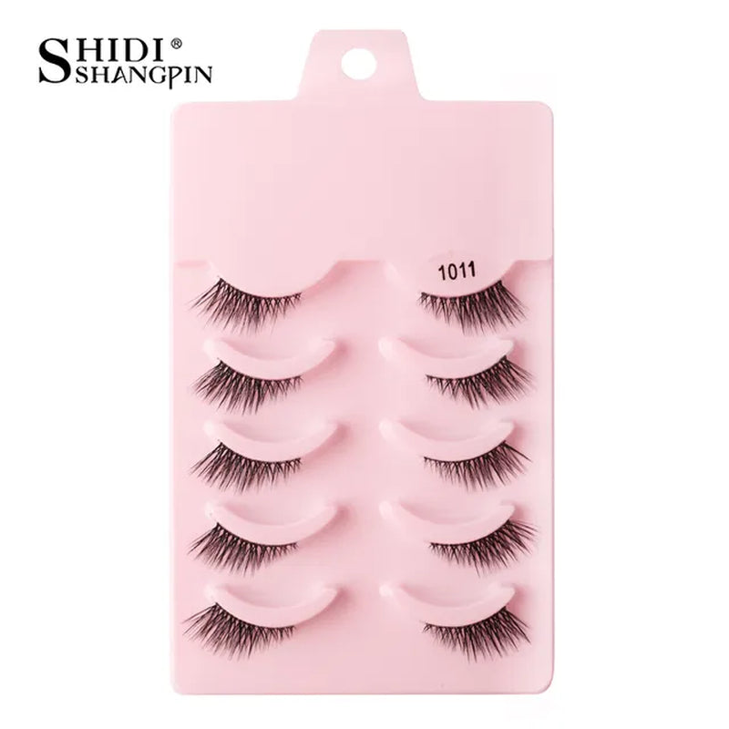 Half Fake Eyelashes 5/10 Half Lashes Soft Natural Cat Eye Lashes Makeup Tool Extension Fluffy Faux Cils Maquiagem Half Lashes