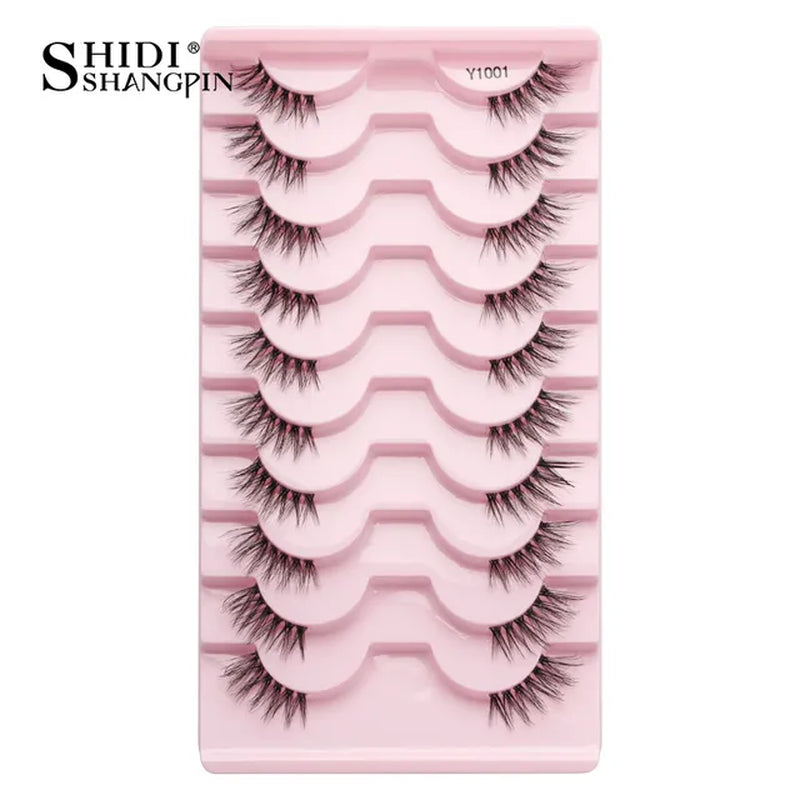 Half Fake Eyelashes 5/10 Half Lashes Soft Natural Cat Eye Lashes Makeup Tool Extension Fluffy Faux Cils Maquiagem Half Lashes