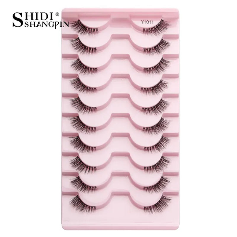 Half Fake Eyelashes 5/10 Half Lashes Soft Natural Cat Eye Lashes Makeup Tool Extension Fluffy Faux Cils Maquiagem Half Lashes