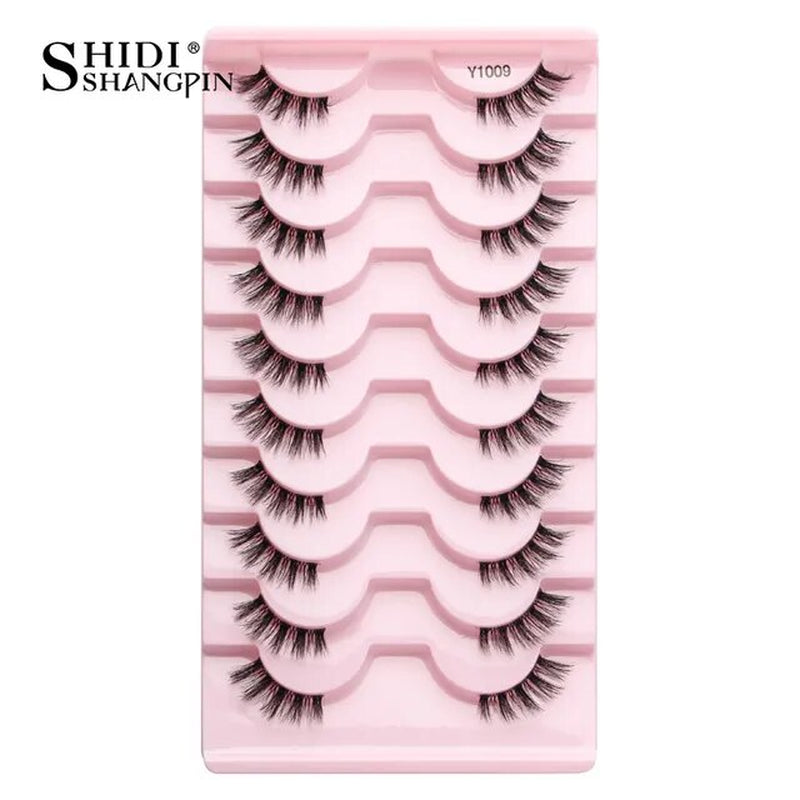 Half Fake Eyelashes 5/10 Half Lashes Soft Natural Cat Eye Lashes Makeup Tool Extension Fluffy Faux Cils Maquiagem Half Lashes