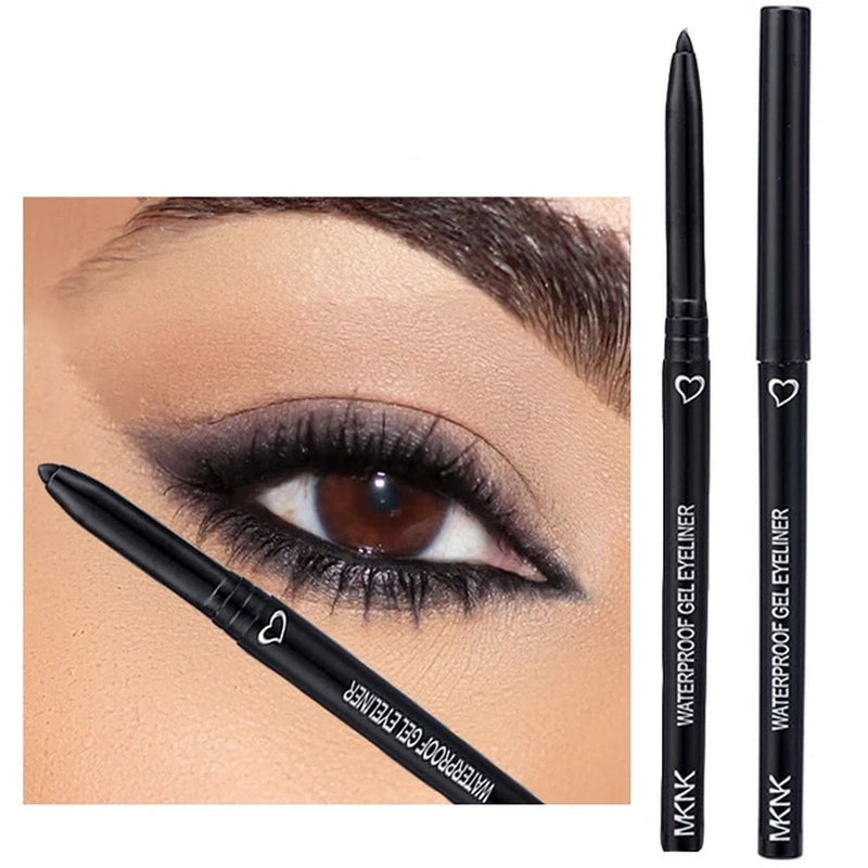 Waterproof Eyeliner Pen Smooth Matte Black Brown Gel Eye Liner Pen Quick-Drying Long Lasting Pencil Not Blooming Eye Makeup