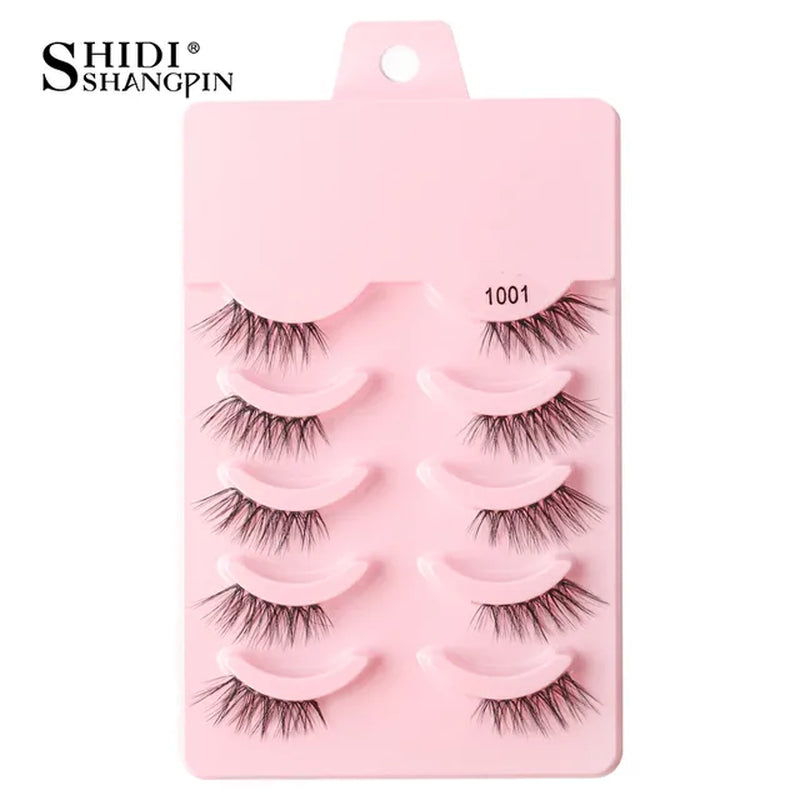 Half Fake Eyelashes 5/10 Half Lashes Soft Natural Cat Eye Lashes Makeup Tool Extension Fluffy Faux Cils Maquiagem Half Lashes