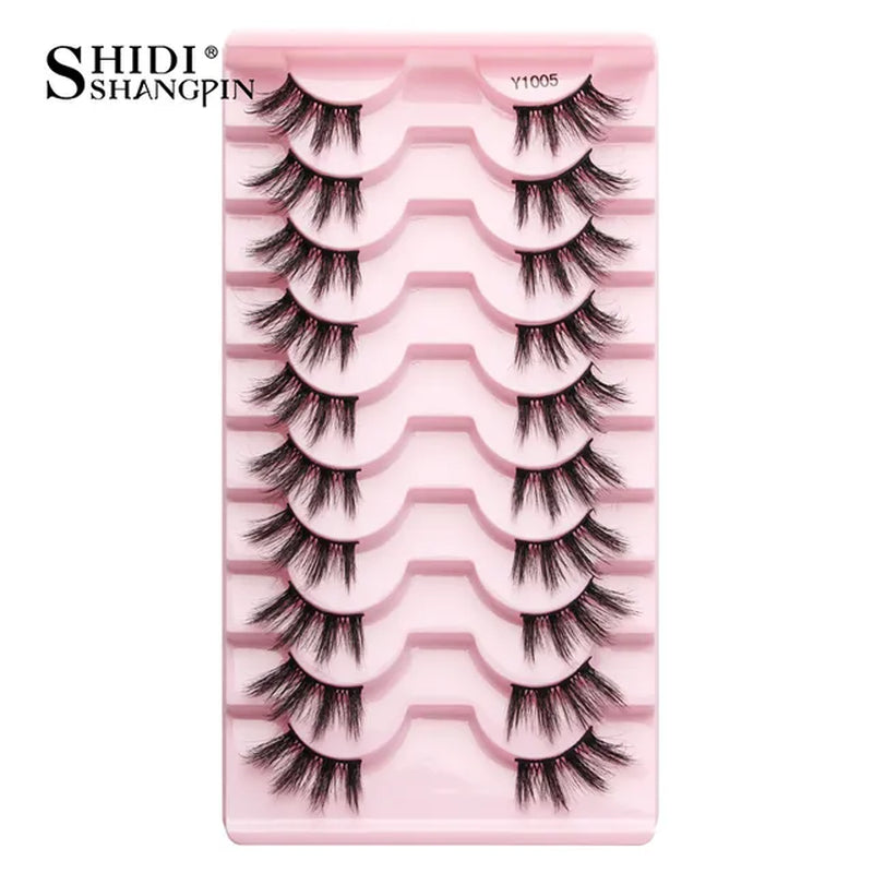 Half Fake Eyelashes 5/10 Half Lashes Soft Natural Cat Eye Lashes Makeup Tool Extension Fluffy Faux Cils Maquiagem Half Lashes