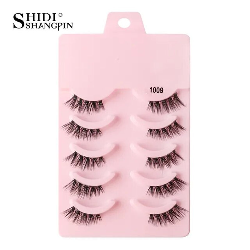 Half Fake Eyelashes 5/10 Half Lashes Soft Natural Cat Eye Lashes Makeup Tool Extension Fluffy Faux Cils Maquiagem Half Lashes