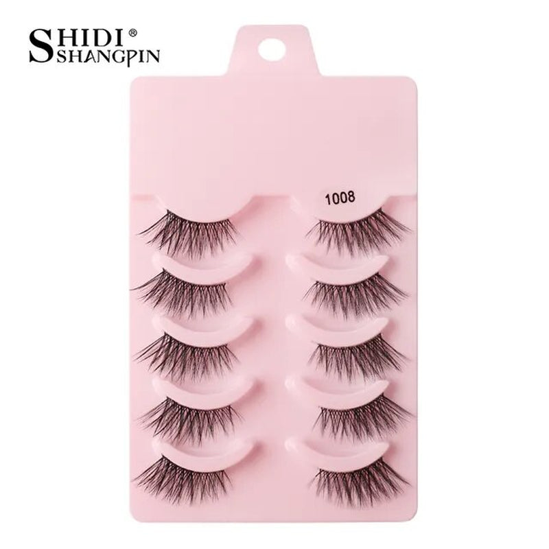 Half Fake Eyelashes 5/10 Half Lashes Soft Natural Cat Eye Lashes Makeup Tool Extension Fluffy Faux Cils Maquiagem Half Lashes