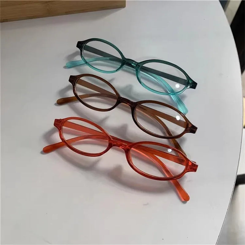 Y2K Retro Oval Sunglasses Frame for Women NEW Ins No Makeup Plain Glasses Men Girls Eyewear Cute Decorative Computer Glasses