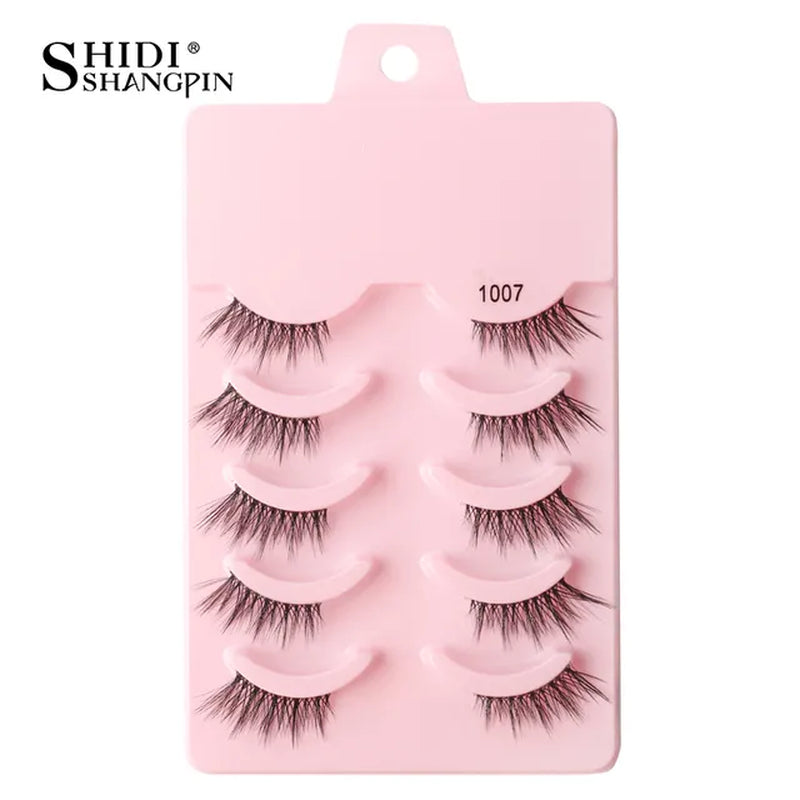 Half Fake Eyelashes 5/10 Half Lashes Soft Natural Cat Eye Lashes Makeup Tool Extension Fluffy Faux Cils Maquiagem Half Lashes