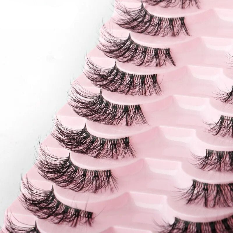 Half Fake Eyelashes 5/10 Half Lashes Soft Natural Cat Eye Lashes Makeup Tool Extension Fluffy Faux Cils Maquiagem Half Lashes