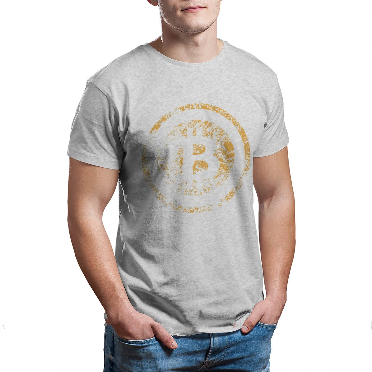 Manga Gothic Clothing Vintage Goth Vintage Bitcoin Logo Grunge T-Shirt Essential Tshirt Men Oversized T Shirt Casual Tee