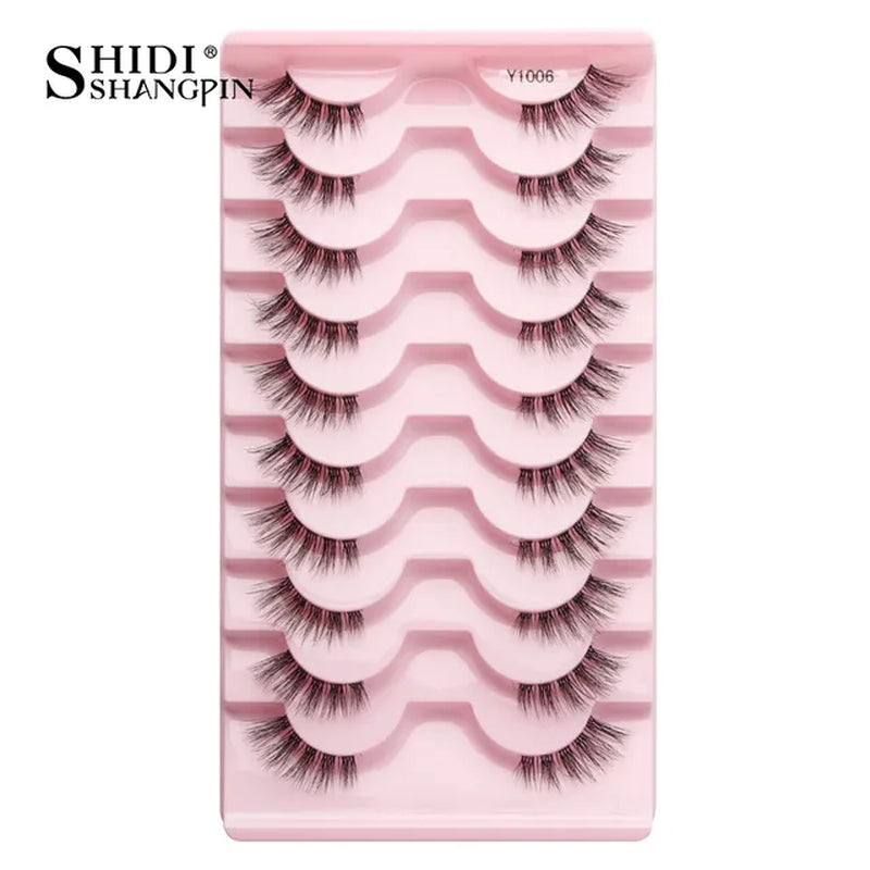 Half Fake Eyelashes 5/10 Half Lashes Soft Natural Cat Eye Lashes Makeup Tool Extension Fluffy Faux Cils Maquiagem Half Lashes