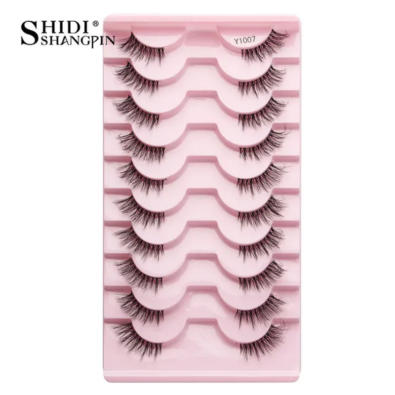 Half Fake Eyelashes 5/10 Half Lashes Soft Natural Cat Eye Lashes Makeup Tool Extension Fluffy Faux Cils Maquiagem Half Lashes