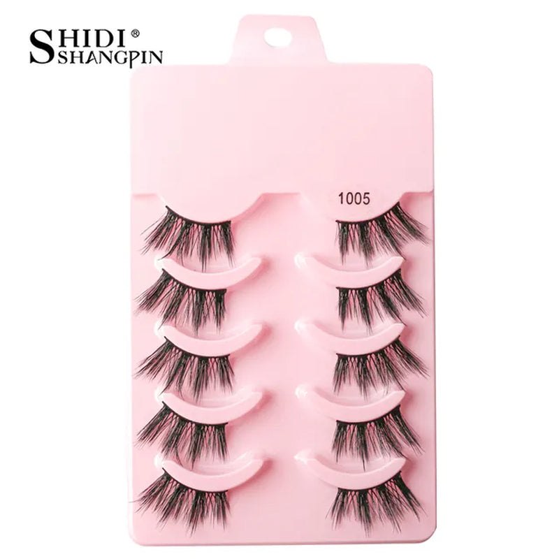 Half Fake Eyelashes 5/10 Half Lashes Soft Natural Cat Eye Lashes Makeup Tool Extension Fluffy Faux Cils Maquiagem Half Lashes