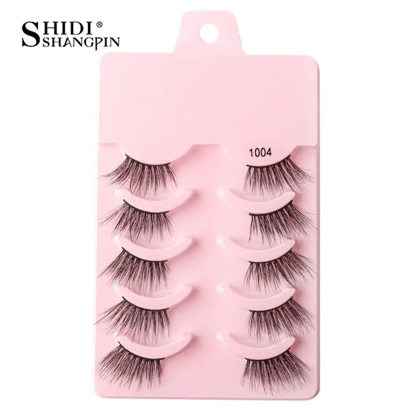 Half Fake Eyelashes 5/10 Half Lashes Soft Natural Cat Eye Lashes Makeup Tool Extension Fluffy Faux Cils Maquiagem Half Lashes